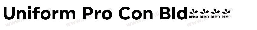 Uniform Pro Con Bld字体转换